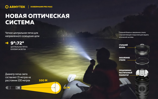 Изображение товара Фонарь Armytek Dobermann Pro Max Magnet USB / F08401C (белый)