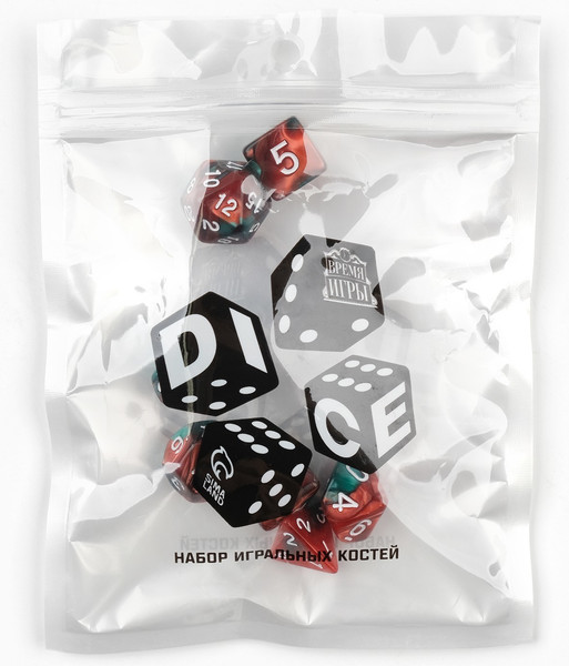 Изображение товара Набор кубиков для настольной игры Время игры Дайсы для ДнД / 9482838 (7шт)