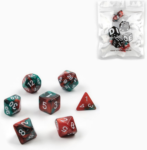 Изображение товара Набор кубиков для настольной игры Время игры Дайсы для ДнД / 9482838 (7шт)