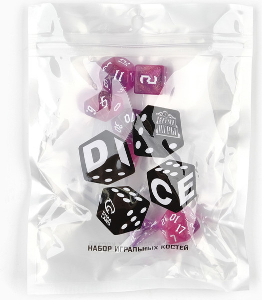 Изображение товара Набор кубиков для настольной игры Время игры Дайсы для ДнД / 9482837 (7шт)