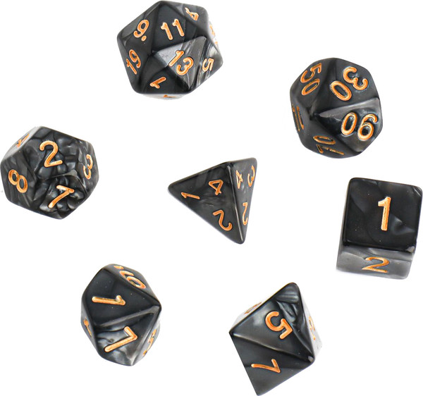 Изображение товара Набор кубиков для настольной игры Время игры Дайсы для ДнД. Перламутр / 6935244 (7шт)