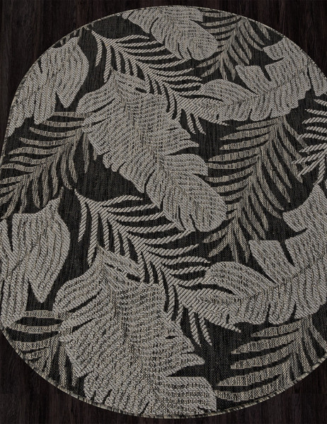 Изображение товара Циновка Merinos Kair S132-OVAL-DARK-GRAY (1.6х2.3)