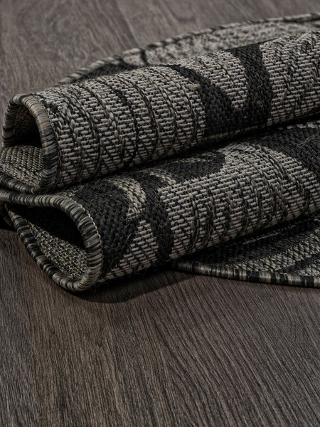 Изображение товара Циновка Merinos Kair S132-OVAL-DARK-GRAY (1.6х2.3)