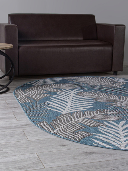 Изображение товара Циновка Merinos Kair S132-OVAL-BLUE (1.2х1.7)