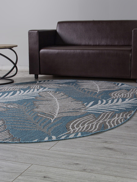 Изображение товара Циновка Merinos Kair S132-OVAL-BLUE (1.2х1.7)