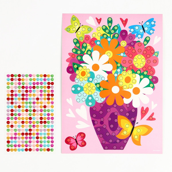 Изображение товара Набор для творчества Школа талантов Аппликация жемчужными. Весенний букет / 10075131