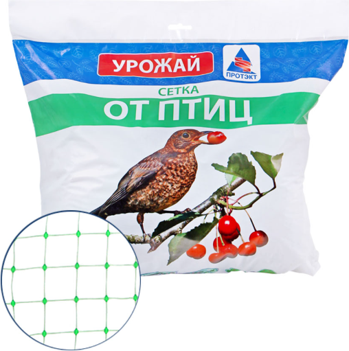 Изображение товара Защитная сетка для растений Протэкт Сетка от птиц 2x10м / 3893 (хаки)