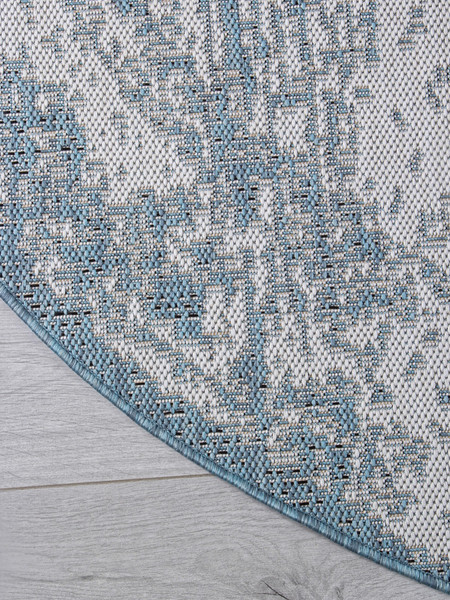 Изображение товара Циновка Merinos Kair S129-OVAL-BLUE (1х2)