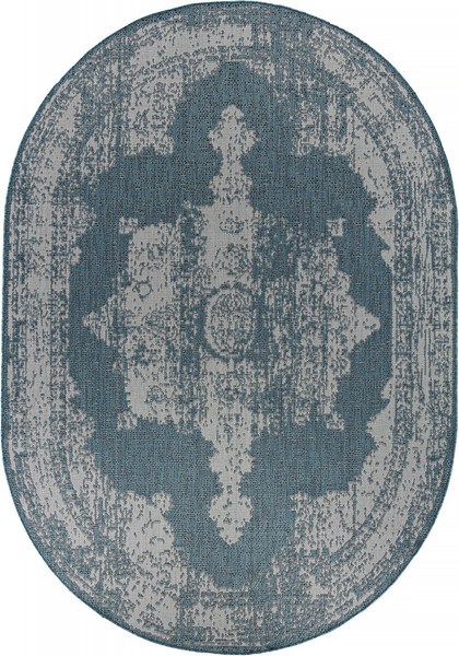 Изображение товара Циновка Merinos Kair S129-OVAL-BLUE (1х2)