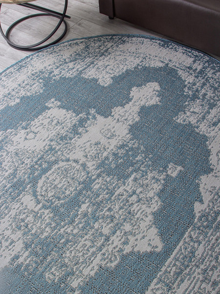 Изображение товара Циновка Merinos Kair S129-OVAL-BLUE (1х2)