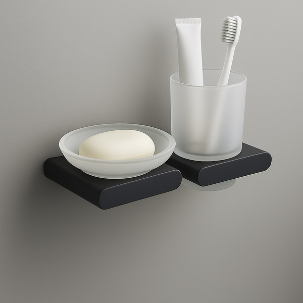 Изображение товара Набор аксессуаров для ванной и туалета Lauter 21SH57062 + 21SH57052 + 21SH57092 + 21SH5710А2 (Matt Black, 4 предмета)