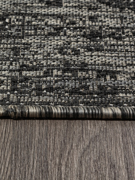 Изображение товара Циновка Merinos Kair S129-OVAL-BLACK-GRAY (1.2х1.7)