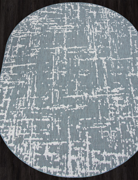 Изображение товара Циновка Merinos Kair S136-OVAL-BLUE (1.2х1.7)