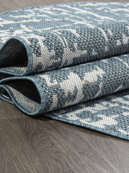 Изображение товара Циновка Merinos Kair S136-OVAL-BLUE (1.2х1.7)