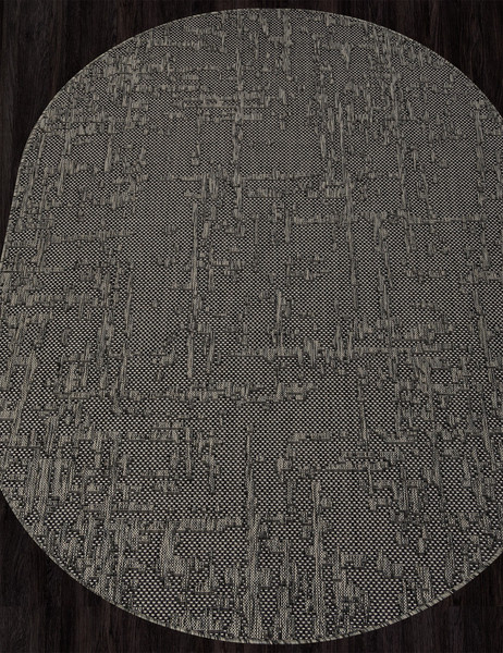 Изображение товара Циновка Merinos Kair S136-OVAL-BLACK-GRAY (1.4х2)