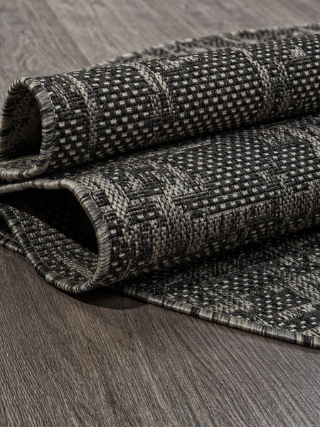 Изображение товара Циновка Merinos Kair S136-OVAL-BLACK-GRAY (1.6х2.3)