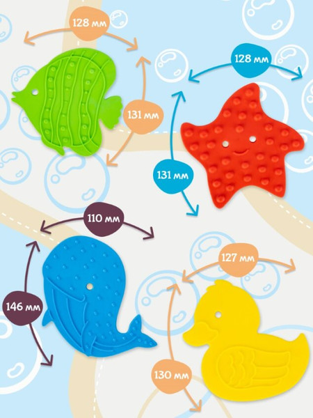 Изображение товара Набор игрушек для ванной Fancy Мини-коврики / MATS04