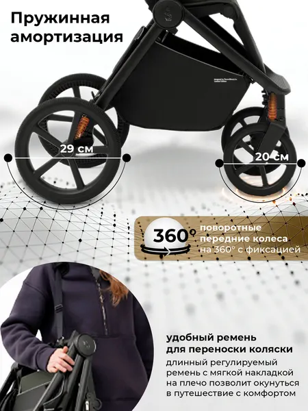 Изображение товара Детская прогулочная коляска Sweet Baby SBL Elegante S (черный)