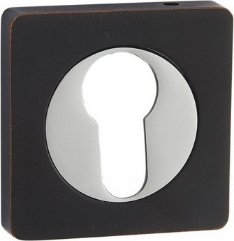 Изображение товара Накладка на цилиндр Vantage ET02BL/CP (черный/хром)