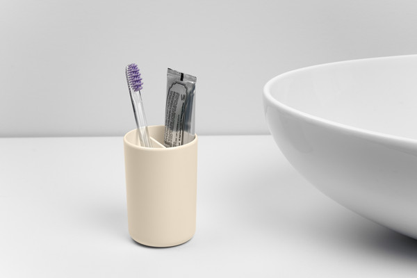 Изображение товара Стакан для зубной щетки и пасты AMBIENT Flux AFX038ABSBG (бежевый)