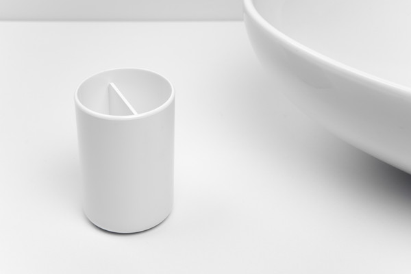 Изображение товара Стакан для зубной щетки и пасты AMBIENT Flux AFX036ABSWT (белый)