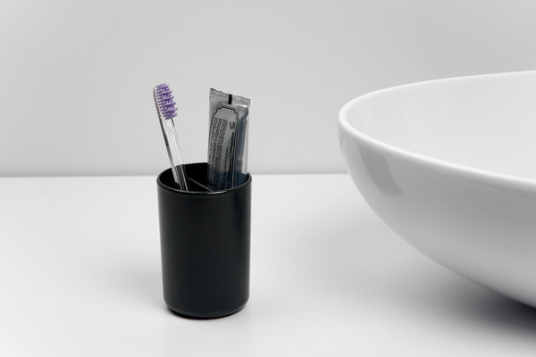 Изображение товара Стакан для зубной щетки и пасты AMBIENT Flux AFX037ABSBGR (черный графит)