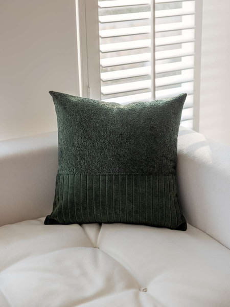 Изображение товара Наволочка декоративная MATEX Tufted Velvet ALEX-51 (темно-зеленый)