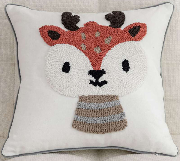 Изображение товара Наволочка декоративная MATEX Tufted Toys ALEX-59 (белый/темно-коричневый/серый)