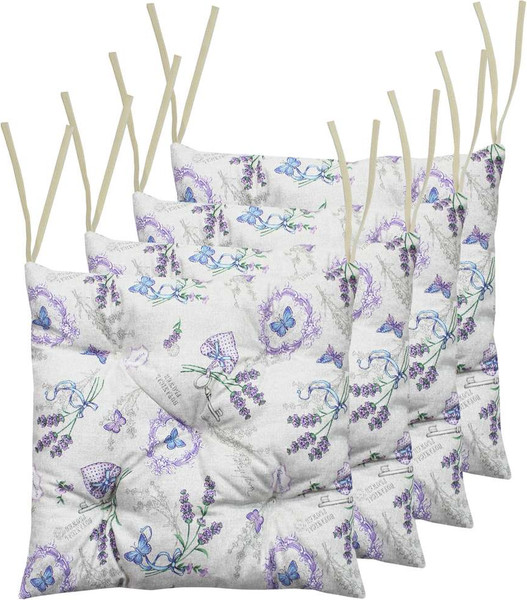 Изображение товара Комплект подушек на стул MATEX Homely Вязание / 67-863 (4шт, светло-серый)