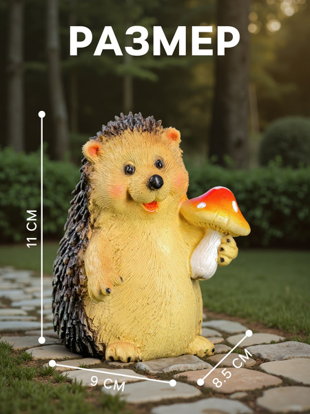 Изображение товара Фигурка для сада Хорошие сувениры Ежик с мухомором / 7751162