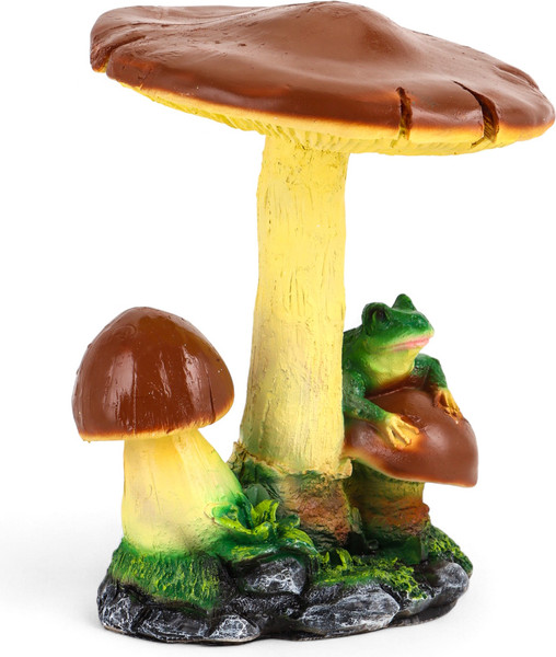 Изображение товара Фигурка для сада Хорошие сувениры Гриб тройной с лягушкой / 10942103