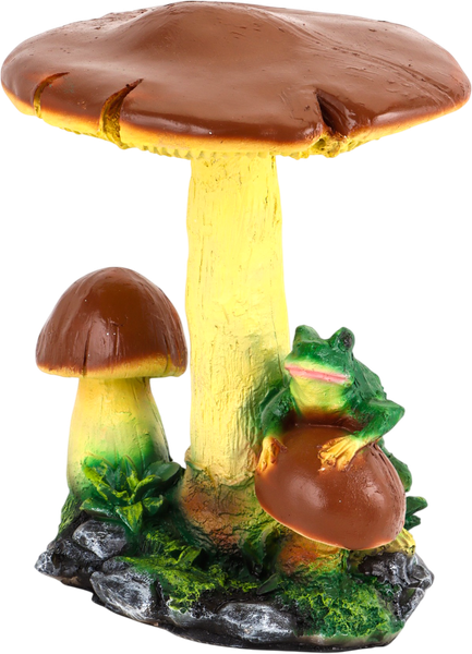 Изображение товара Фигурка для сада Хорошие сувениры Гриб тройной с лягушкой / 10942103
