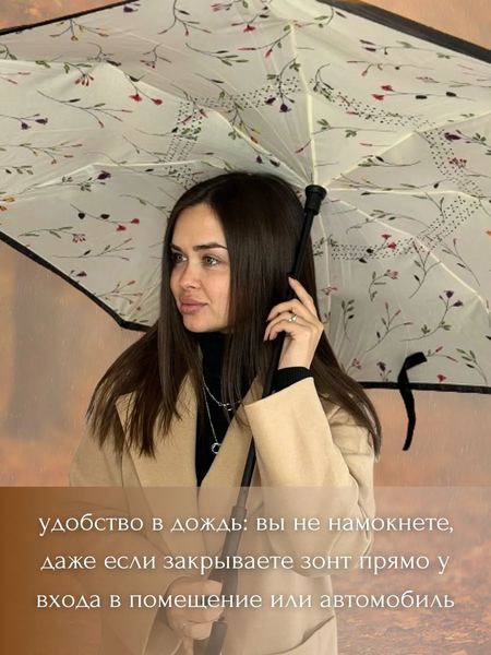 Изображение товара Зонт-трость Wahoo Лепестки дождя YF7396 (Milk)