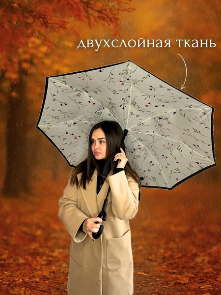 Изображение товара Зонт-трость Wahoo Лепестки дождя YF7396 (Milk)