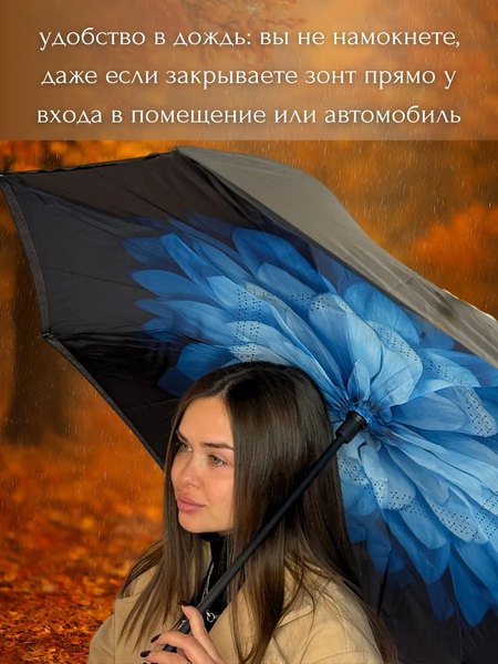 Изображение товара Зонт-трость Wahoo Небесный цветок YF7396 (синий)