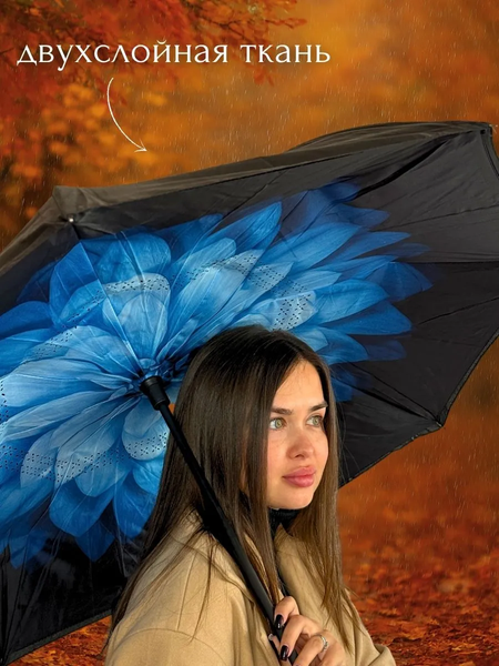 Изображение товара Зонт-трость Wahoo Небесный цветок YF7396 (синий)