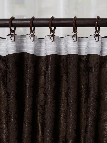 Изображение товара Комплект штор Mio Tesoro Мрамор 150x270 (2шт, шоколад)