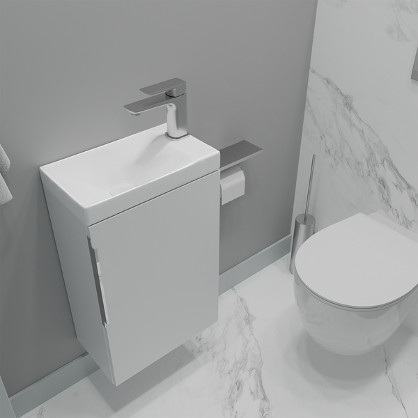 Изображение товара Тумба под умывальник ЗОВ Монови Слим 40 / S40LW0LW7091B (белый матовый)