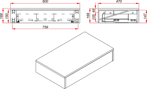 Изображение товара Тумба под умывальник ЗОВ Токио Премиум 2 80 / TP280WWPTOC (белый)