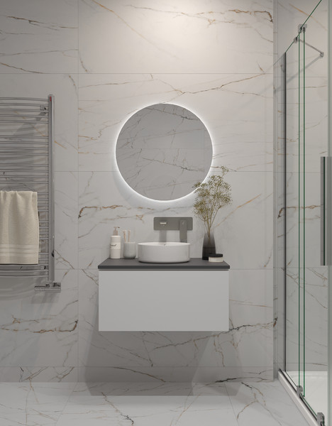 Изображение товара Тумба с умывальником ЗОВ Кито / K60LW0MWMC-LDSPH9514A (антрацит)