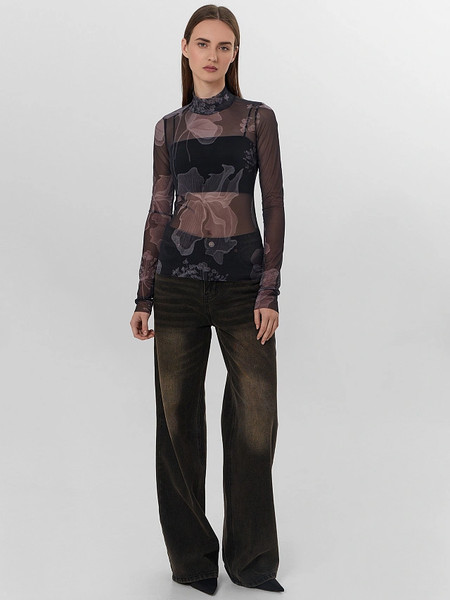 Изображение товара Джемпер Mark Formelle 122845 (р.164/170-92-98, цветы на черном)