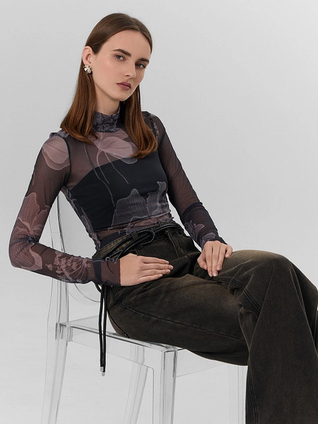 Изображение товара Джемпер Mark Formelle 122845 (р.164/170-96-102, цветы на черном)