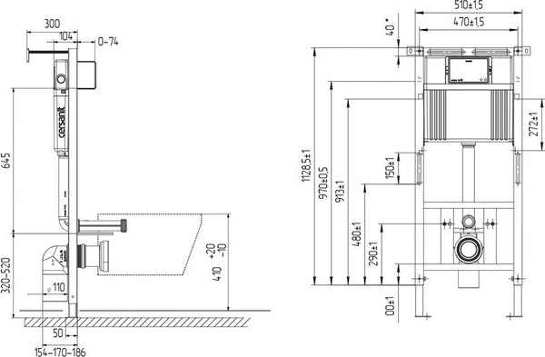 Изображение товара Инсталляция для унитаза Cersanit Aqua Prime М 50 / 68179