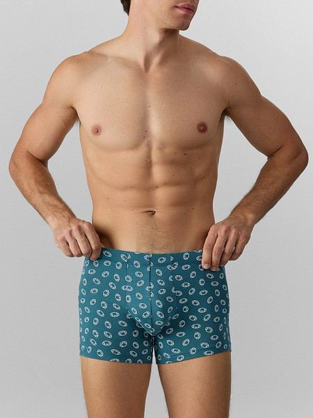 Изображение товара Трусы мужские Mark Formelle 411220 (р.82-92, мячики на зелено-голубом)