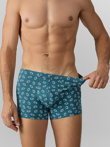 Изображение товара Трусы мужские Mark Formelle 411220 (р.98-108, мячики на зелено-голубом)