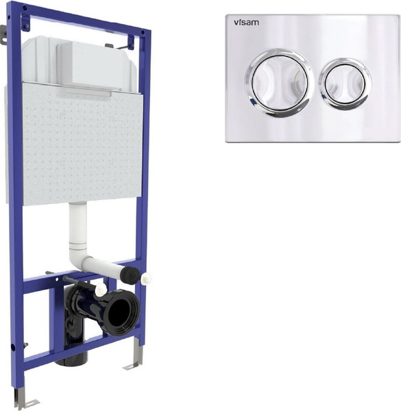 Изображение товара Инсталляция для унитаза Visam Slim 525 с кнопкой O3 / EX-040263 (хром глянец)