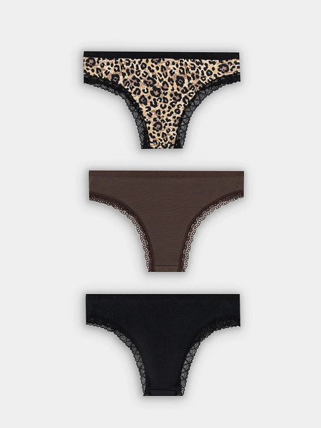 Изображение товара Комплект женских трусов Mark Formelle 412281-3 (р.98, леопард)
