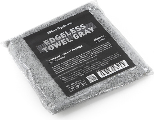 Изображение товара Салфетка для автомобиля Shine Systems Edgeless Towel Gray / SS446 (серый)