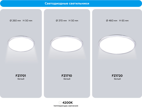 Изображение товара Потолочный светильник Ambrella FZ1710 WH (белый)