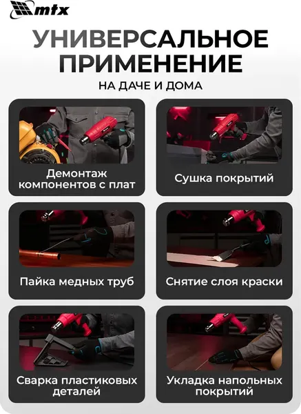 Изображение товара Строительный фен MTX MHG-2000 / 28081